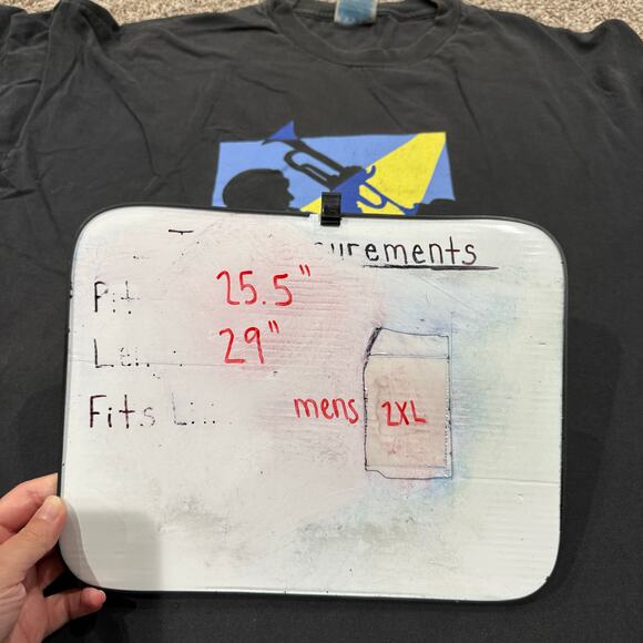 VTG 90s Mens Black Hanes Heavyweight Chicago Jazz Fest Single Stitch T Shirt 2XL - Picture 8 of 8